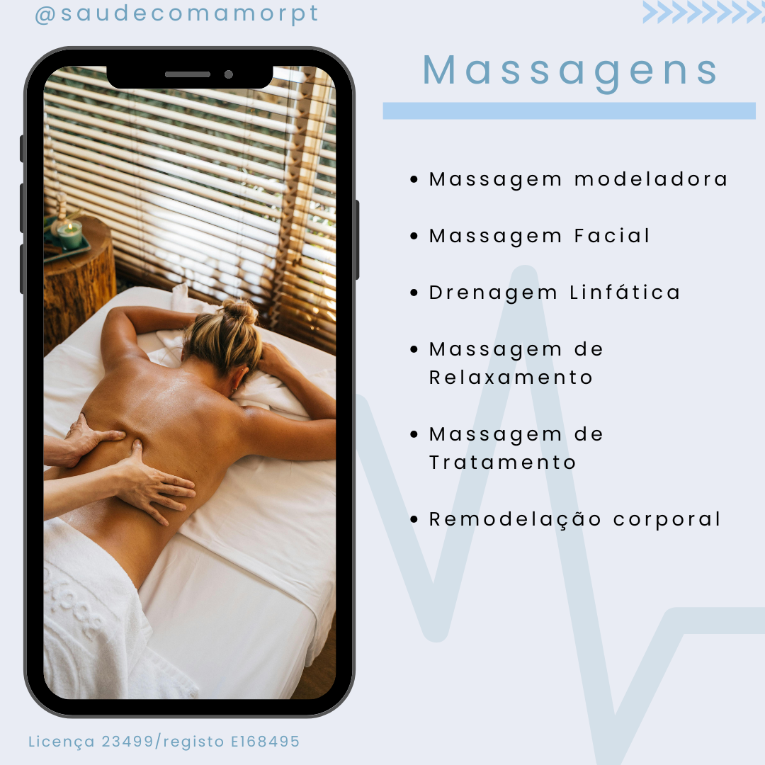 Massagens — serviços disponíveis na Clínica Saúde com Amor